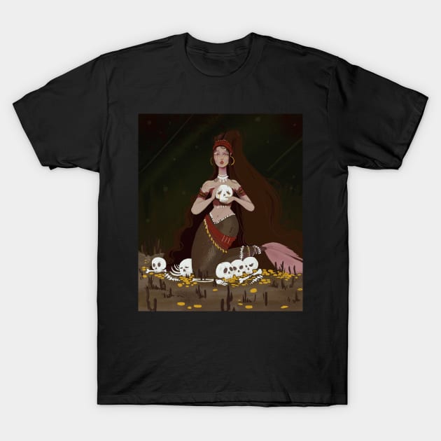 Pirate Mermaid T-Shirt by Stayhella Studio